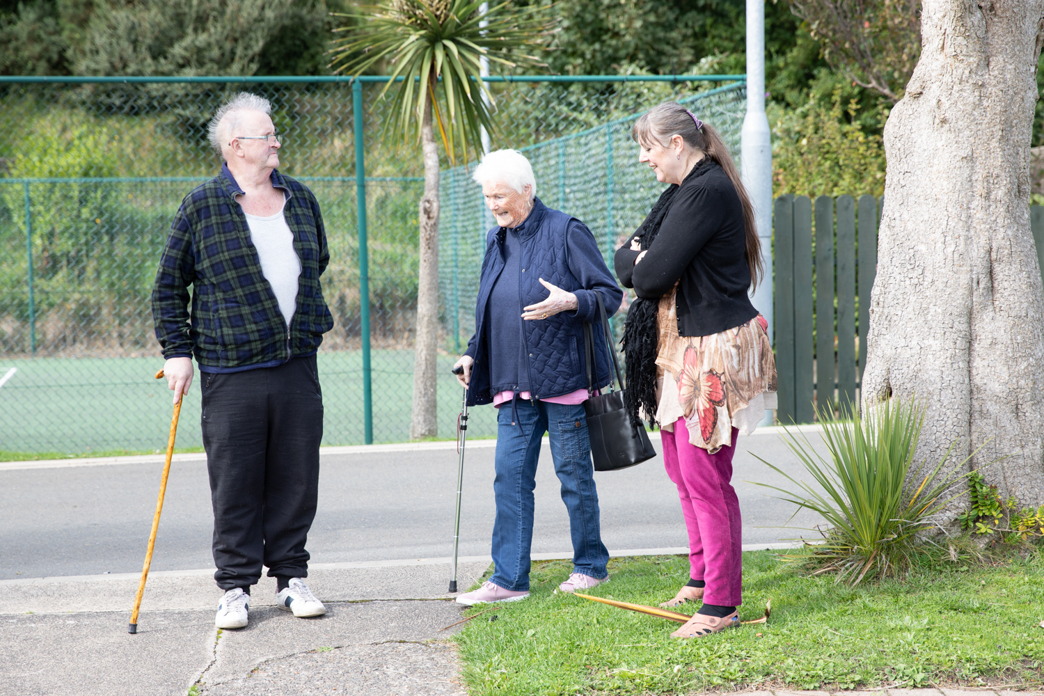 Gerry Ivey, Joyce Packer and Sue Delduca in Mooragh Park, Ramsey